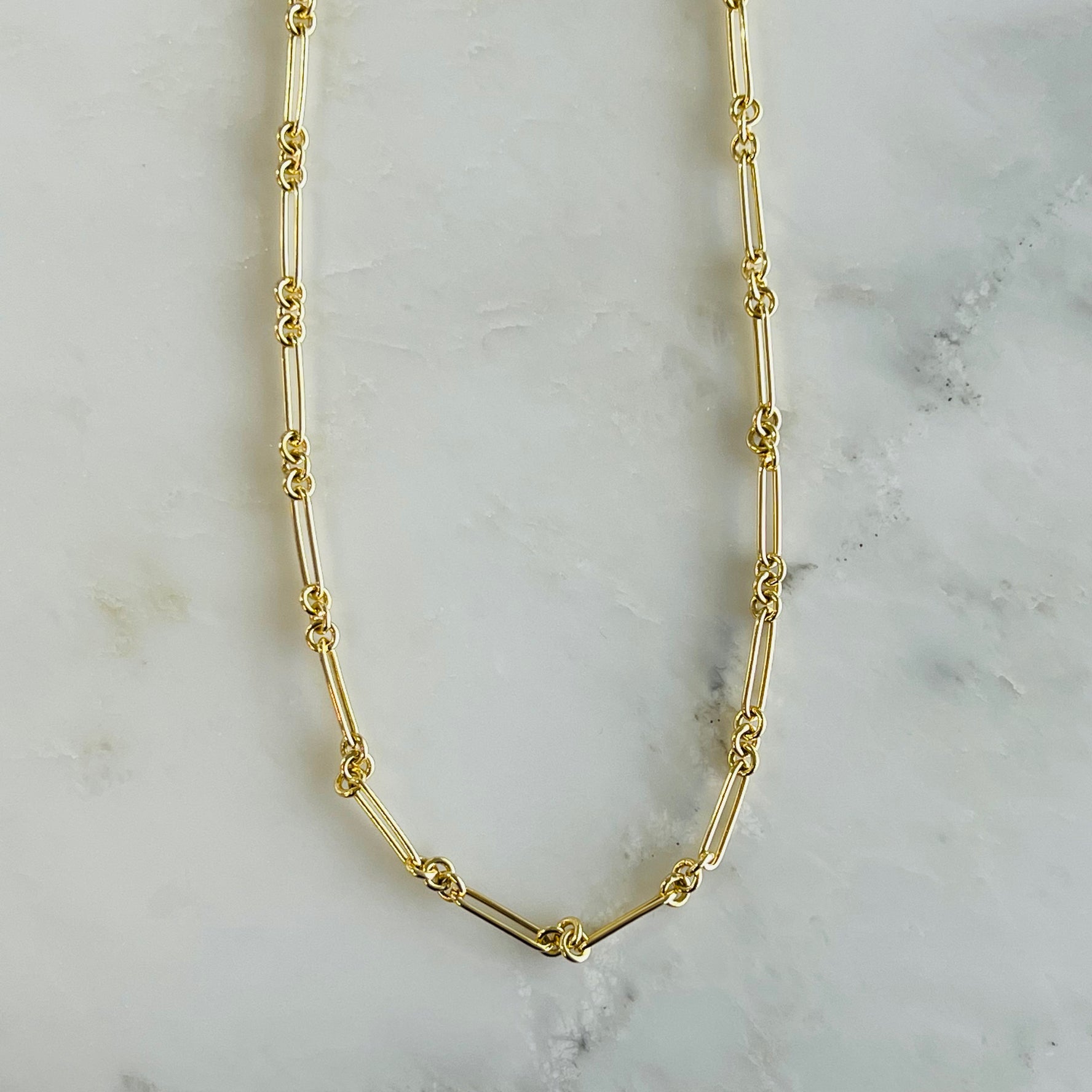 mixed link necklace